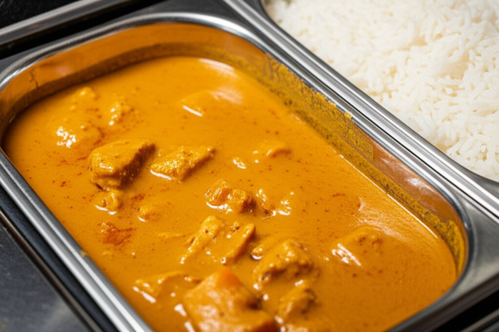 Delicious Indian buffet food in serving dish